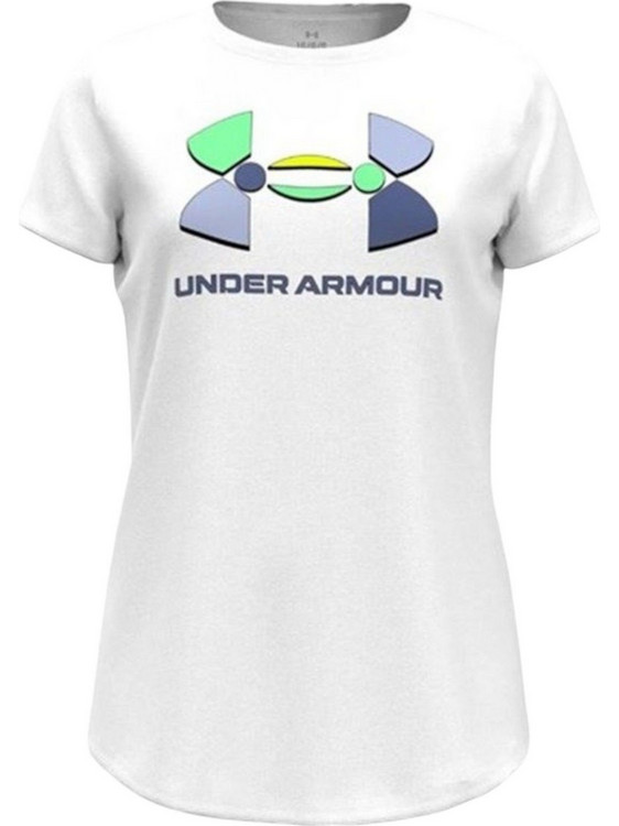 Under Armour Colorblock Παιδικό T-Shirt Κοντομάνικο Λευκό 1382979-100