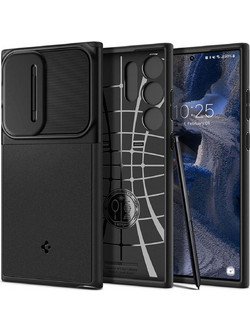 Spigen Optik Armor Back Cover Black (Samsung Galaxy S23 Ultra)