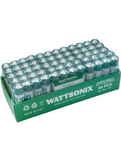 POWERMASTER WATTSONIX Zinc-Carbon Battery AAA R03 60PCS