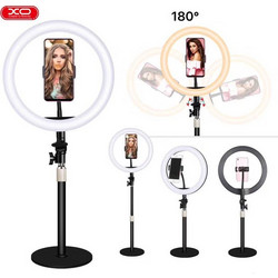 XO Phone Stand Holder με λάμπα LED 10 inches L03, λευκό