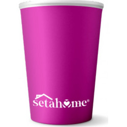 Seta Home Χάρτινα Ποτήρια Ροζ 25 τμχ