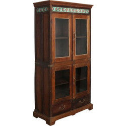 Ντουλάπι με πλακάκι - 4πόρτες 2συρτάρια teak 101 x43 x182 εκ