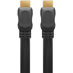 Goobay Καλώδιο HDMI 2.0 Flat HDMI Male to HDMI Male 5m Black 61281