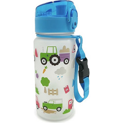 Puckator Little Tractors Παιδικό Μπουκάλι Πλαστικό Μπλε 350ml