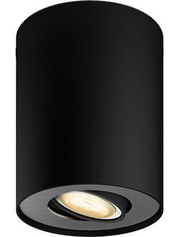 PHILIPS Hue White Ambiance Pillar Μονό Σποτ 5W Μαύρο