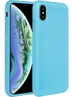 Back Cover Θήκη Λεπτής Σιλικόνης Matte για iPhone Xs Max Γαλάζιο