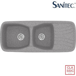 Sanitec Classic 311 Επικαθήμενος Νεροχύτης Γρανίτη Αντιστρεφόμενος Ματ Granite Grey 120x51cm