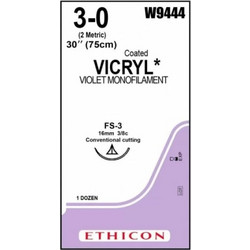 Ethicon Ράμα Vicryl 3/0 16mm 3/8 75cm (W9444)