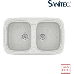 Sanitec Classic 312 Επικαθήμενος Νεροχύτης Γρανίτη Ματ Granite White 82x50cm