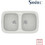 Sanitec Classic 312 Επικαθήμενος Νεροχύτης Γρανίτη Ματ Granite White 82x50cm