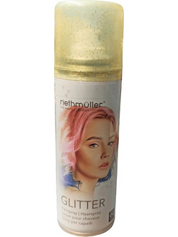 Λακ μαλλιών με glitter χρυσό 100ml