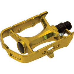 BRN ΠΕΤΑΛΙΑ ΠΟΔΗΛΑΤΟΥ ΑΛΟΥΜΙΝΙΟΥ MTB 9/16 GOLD ΖΕΥΓΟΣ PED32G