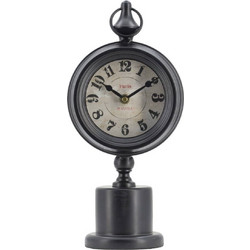 Artekko Clock Μαύρο Μεταλλικό Επιτραπέζιο Ρολόι (15.5x10.9x37.1)cm 48180