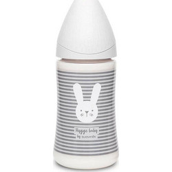 Suavinex Hygge Πλαστικό Μπιμπερό με Θηλή Σιλικόνης 0m+ Whiskers Grey 270ml