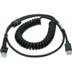 Datalogic USBKabel USB (M) bis USB (M) 24m gewickelt Schwarz (90A052285)