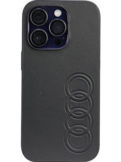 Audi Synthetic Leather iPhone 14 Pro 6.1" black/black hardcase AU-TPUPPCIP14P-TT/D1-BK