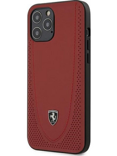 Ferrari Off Track Perforated Back Cover Red (iPhone 12 Pro Max)