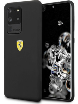 Ferrari Silicone Back Cover Black (Samsung Galaxy S20 Ultra)