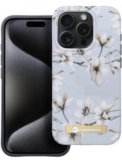 Θήκη κινητού Forcell F-Protect Mirage Compatible with MagSafe for iPhone 15 Pro Spring Flowers Blue