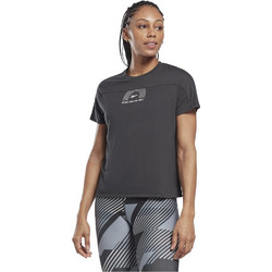 Reebok Workout Ready Supremium Γυναικείο Αθλητικό T-Shirt Ανθρακί HT4924