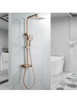 Στήλη Ντους με Αναμεικτική Μπαταρία 6891BRUSH Rose Gold