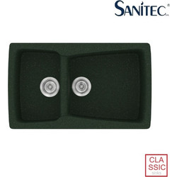 Sanitec Classic 320 Επικαθήμενος Νεροχύτης Γρανίτη Αντιστρεφόμενος Ματ Granite Green 79x50cm