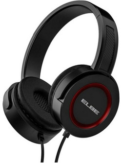 ELBE AU-813-NR Ενσύρματα Ακουστικά On Ear Μαύρα Κόκκινα