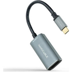 Αντάπτορας USB-C σε DisplayPort NANOCABLE 10.16.4104-G Γκρι 15 cm 8K Ultra HD