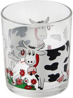 Cerve Σετ Ποτήρια Χυμού Γυάλινα Happy Cow 220ml 3τμχ L55713