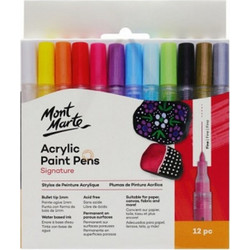 Mont Marte Mαρκαδόροι Acrylic 12τμχ. 1mm MPN0129