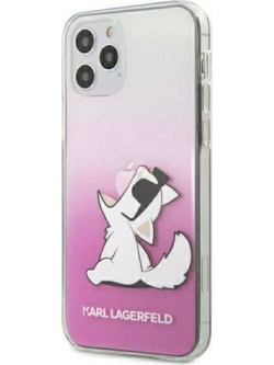 KARL LAGERFELD CHOUPETTE FUN BACK COVER FOR IPHONE 12 MINI PINK