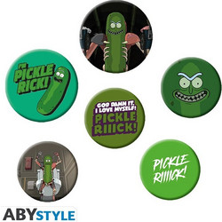 Gb Eye Rick & Morty Pickle Rick Badges Pack