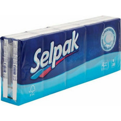 Selpak Super Soft Χαρτομάντηλα 4 Φύλλων 10τμχ