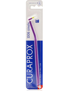 Curaprox CS 1006 Single Οδοντόβουρτσα Μωβ Κίτρινη