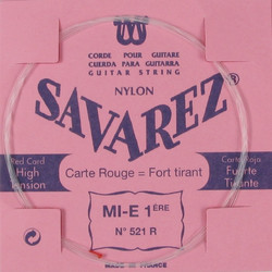 Savarez 521R Red Χορδή Κλασικής Κιθάρας E1 Nylon Hard Tension