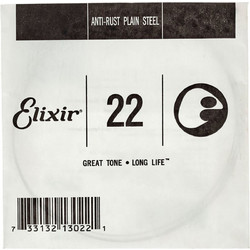 Elixir Strings PL022 Χορδή Ηλεκτρικής / Ακουστικής Κιθάρας Plain Steel 22V"