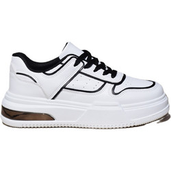 Γυναικεία Sneaker δίσολα χρώμα λευκό με εντυπωσιακές μαύρες λεπτομέρειες (ΚΩΔ. SPE42 )