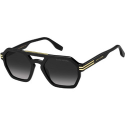 Marc Jacobs MARC587/S 807/9O Ανδρικά Γυαλιά Ηλίου Ορθογώνια Κοκάλινα Μαύρα με Μαύρο Degradee Φακό