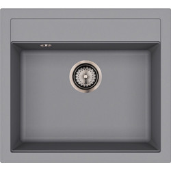 Helika Quadro SQQ100-202 AQF-001V-Τ Ένθετος Νεροχύτης Γρανίτη Γκρι 56.5x51cm