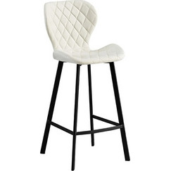 MARTIN OFF WHITE ΥΦΑΣΜΑ(Σ2)73εκ.ΣΚΑΜΠΟ ΜΕΤΑΛΛΙΚΟ 45X49X73-106εκ. 43.1359