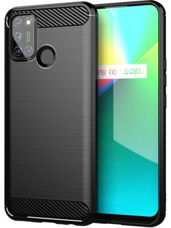 Carbon Case Flexible Cover TPU Case for Realme 7i black