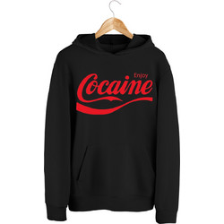 Sol's Ανδρικό Φούτερ με Κουκούλα με Σχέδιο «Cocaine Enjoy» Μαύρο HOOD905