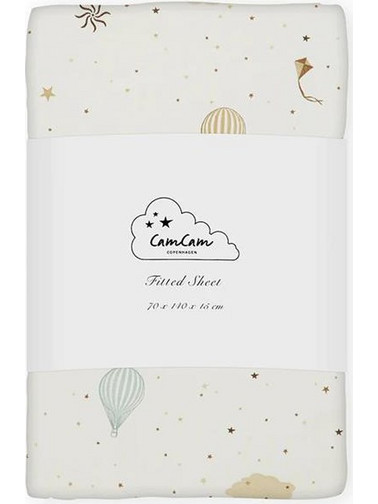 Cam Cam Copenhagen Βρεφικό Σεντόνι Κούνιας Dreamland 70x140 White