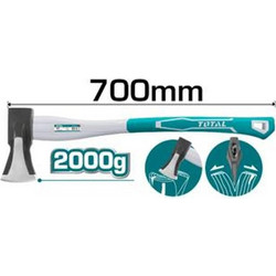 TOTAL Τσεκούρι Σφήνας με Πλαστική Λαβή 2.0Kg THT798026