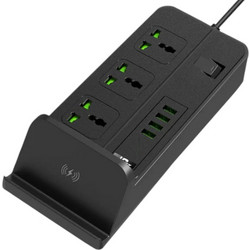 Πολύπριζο Multi-Plug 3 θέσεων με θύρες USB & βάση ασύρματης φόρτισης - KOS-27005EU - 270056