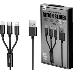 Ταχυφορτιστής-REMAX Gition Series RC-13 3 σε 1 Καλώδιο Φόρτισης για όλα τα Smart