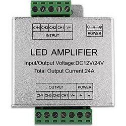 ΕΝΙΣΧΥΤΗΣ ΣΗΜΑΤΟΣ ΓΙΑ RGBW ΤΑΙΝΙΑ DC 6AX4 288W/12V 576W/24V 145-71473 - Eurolamp