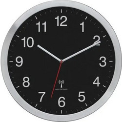 TFA 60.3545.01 Analogue XL radio controlled clock w. metal frame