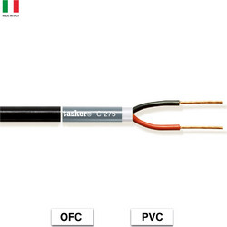 TASKER C275 PVC BLACK Εύκαμπτο Καλώδιο Ηχείου 2x1.5mm, Μαύρο (Κουλ. 100m)