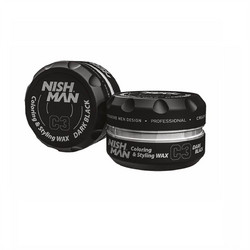 Nish Man Dark Black C3 Κερί Μαλλιών 100ml